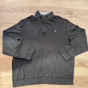 Polo by Ralph Lauren Dark Charcoal Quarter-Zip Sweater